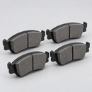 Front ceramic brake pad set angled friction view