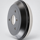 Rear brake drum exterior angled view for Smart Fortwo