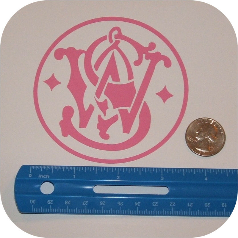 PINK Smith & Wesson Vinyl Sticker Hand Gun S&W M&P Model 29 357 38 44 Holster-19440