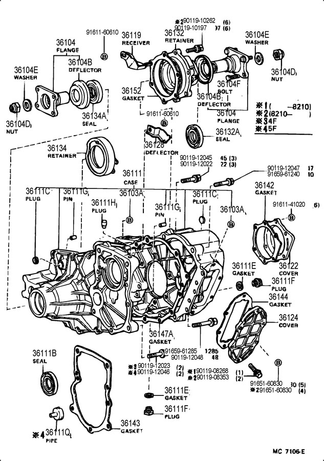 Transfer Case Rebuild Kit Land Cruiser FJ40 FJ60 81-85-1172