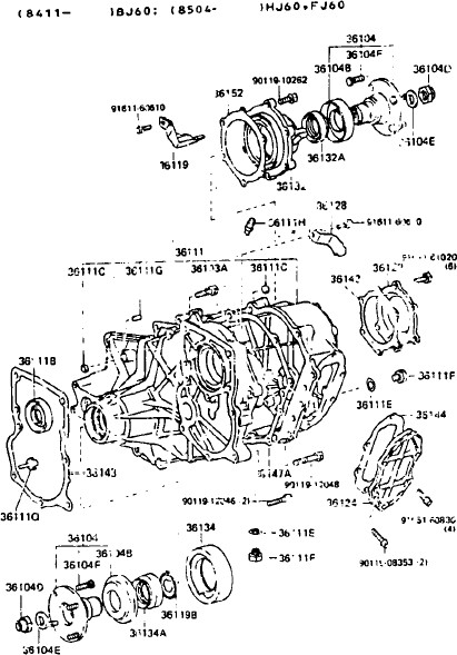 Transfer Case Rebuild Kit Land Cruiser FJ60 FJ62 85-90-1168