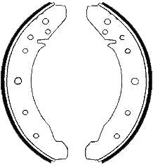 Front Brake Shoe Set Volkswagen Bug Ghia VW 57-64-0