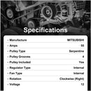 WAI 13336N alternator specifications