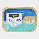 6 Cans Clover Valley Wild Caught Sardines in Soybean Oil, 3.75 oz